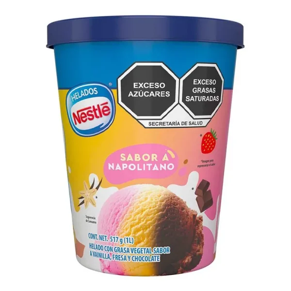 HELADO NESTLE NAPOLITANO 6/1 LITRO