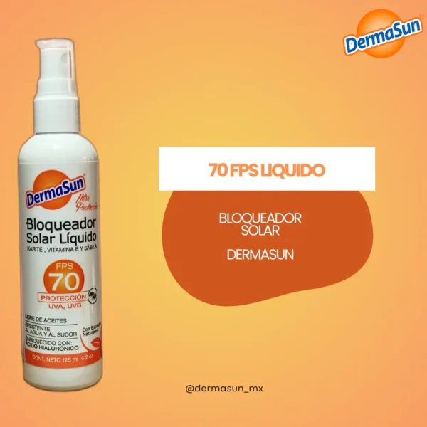 Bloqueador Solar 70FPS Líquido 125 ml