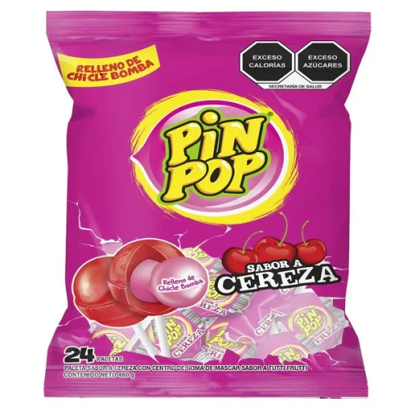 Paletas Pin Pop Cereza Bolsa